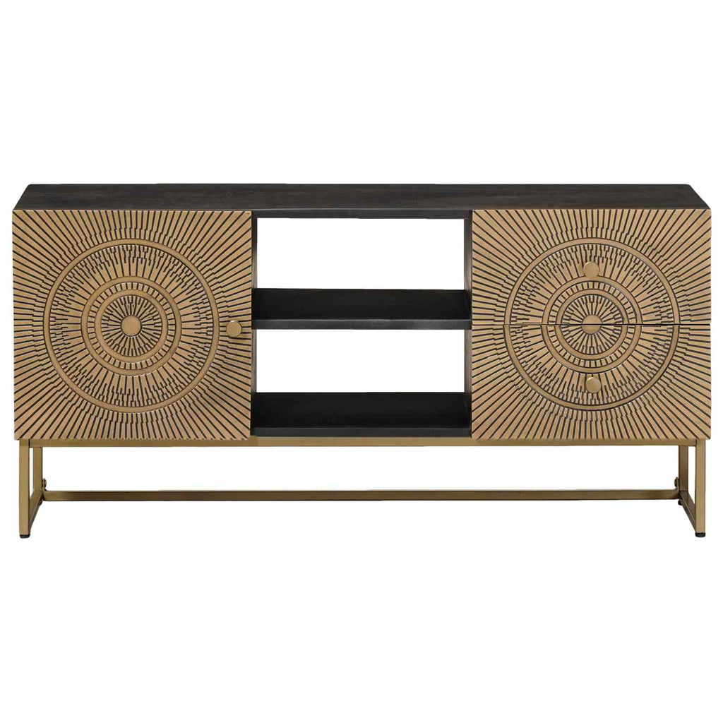 Mueble de TV con cajón con estante Latón 105 x 30 x 50 cm