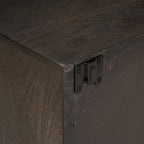 Mueble de TV con estante con puerta Latón 105 x 30 x 35 cm