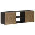 Mueble de TV con estante con puerta Latón 105 x 30 x 35 cm