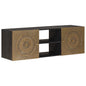 Mueble de TV con estante con puerta Latón 105 x 30 x 35 cm