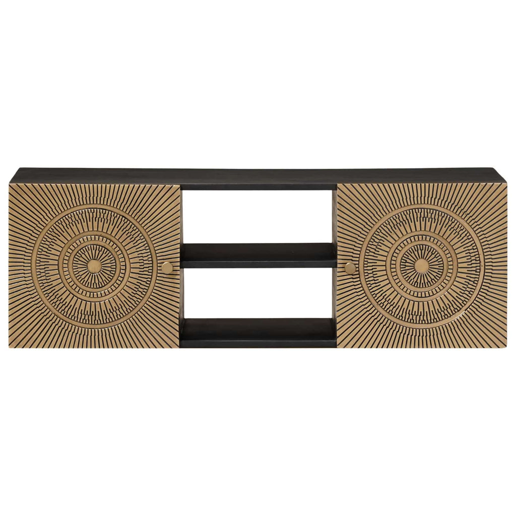 Mueble de TV con estante con puerta Latón 105 x 30 x 35 cm