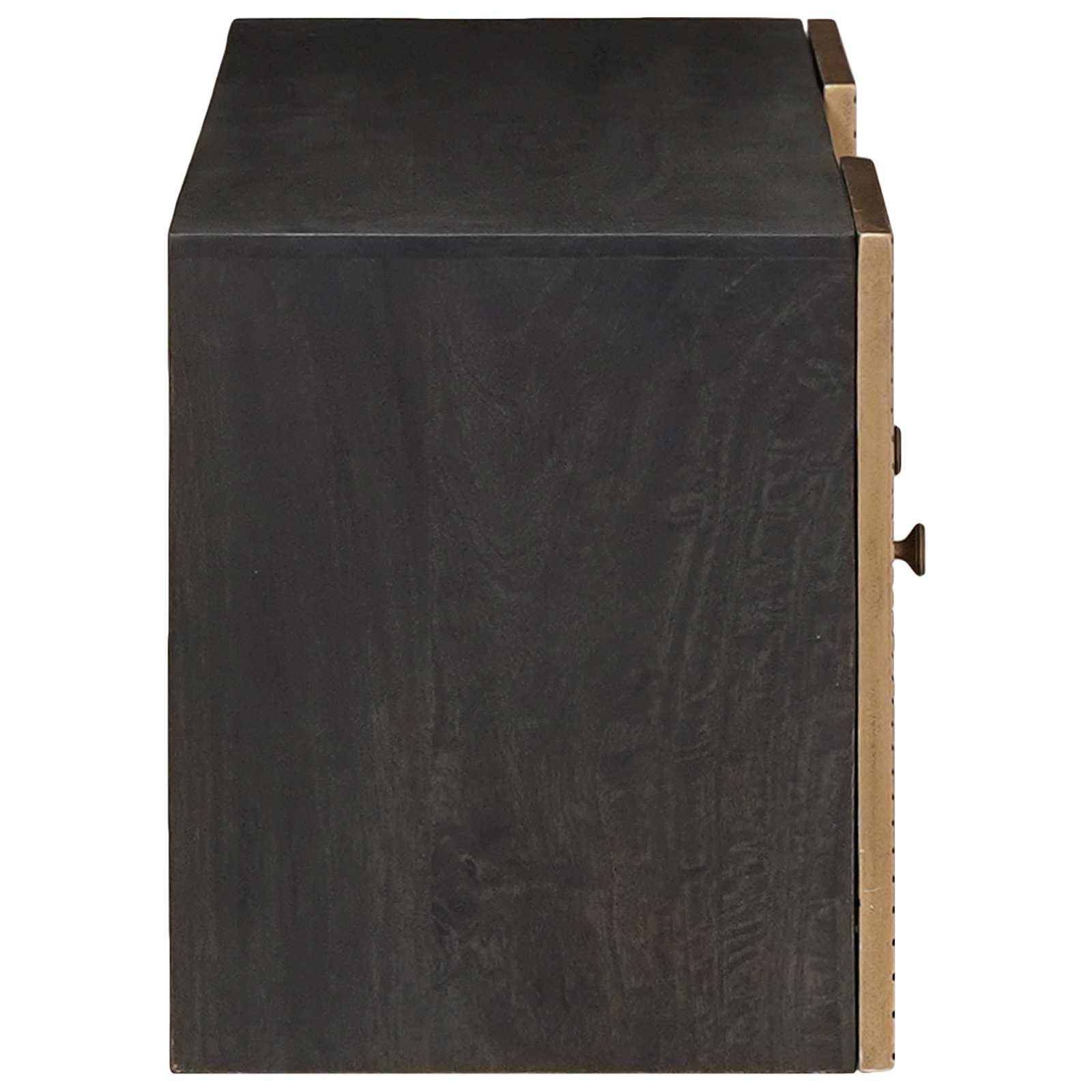 Mueble de TV con estante con puerta Latón 105 x 30 x 35 cm