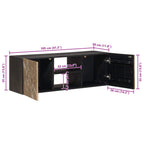 Mueble de TV con estante con puerta Latón 105 x 30 x 35 cm