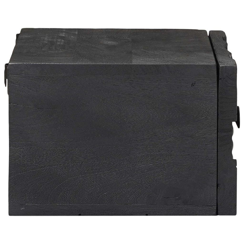 Armario de noche hecho a mano Negro 40 x 30 x 20 cm