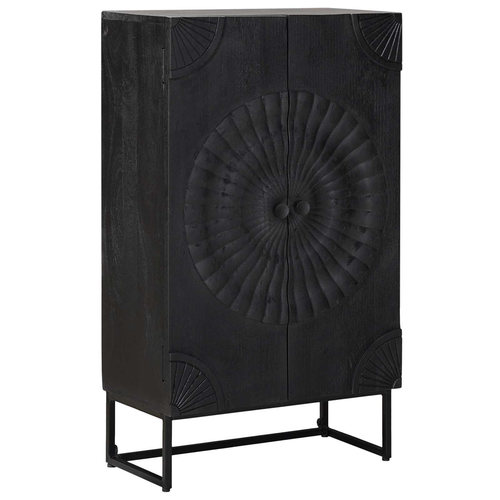 Aparador alto Negro 55 x 30 x 95 cm