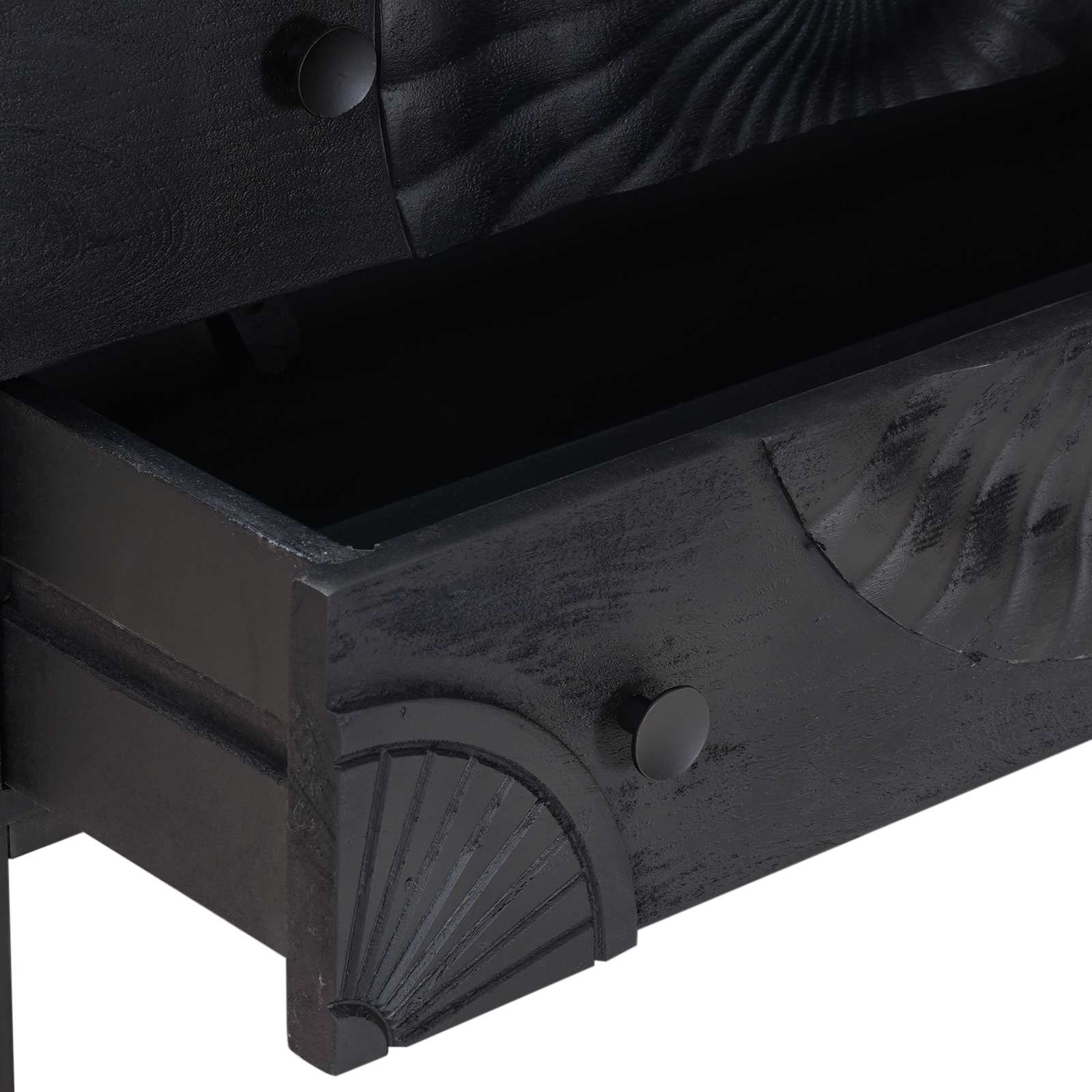 Cajonera con cajón Negro 75 x 30 x 65 cm