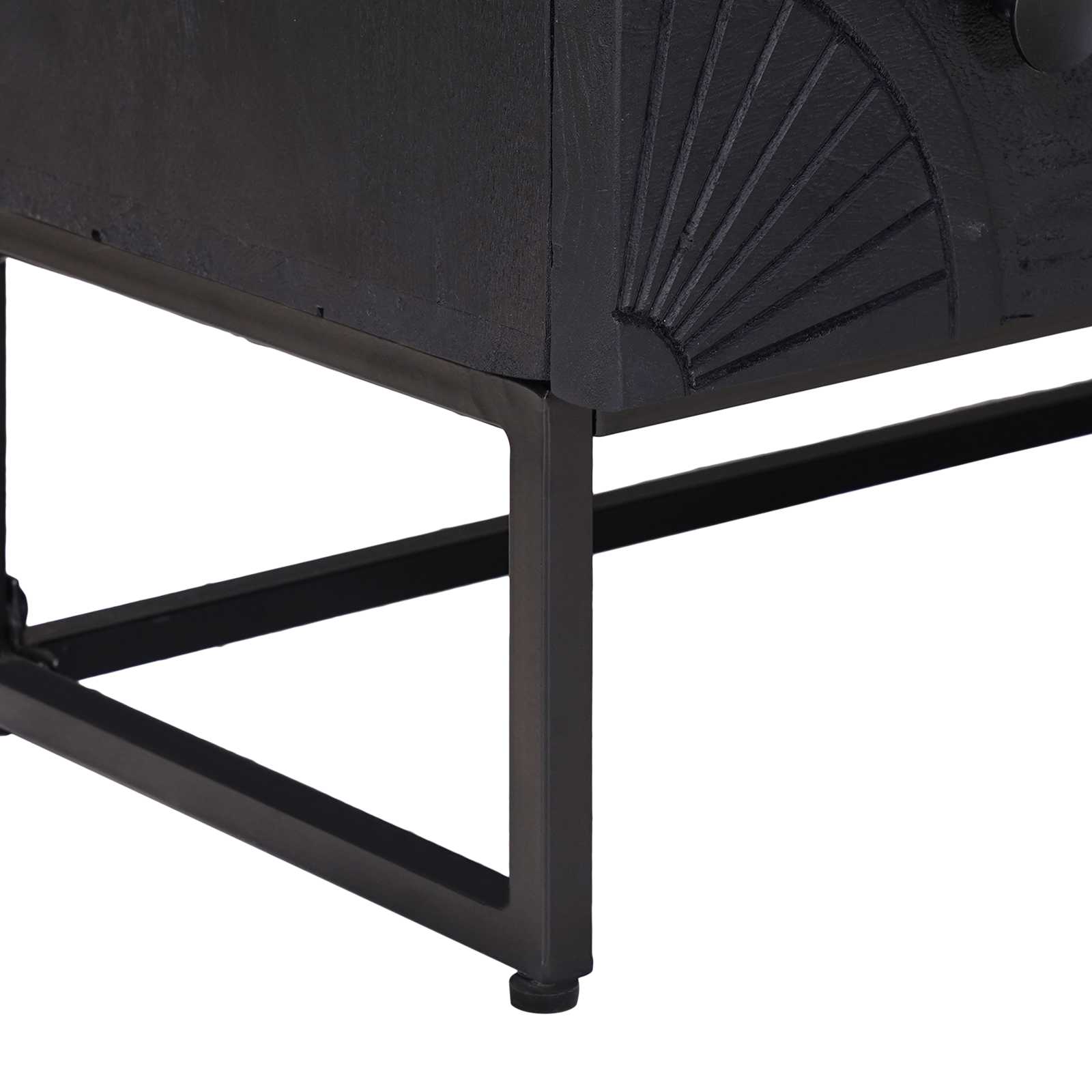 Cajonera con cajón Negro 75 x 30 x 65 cm