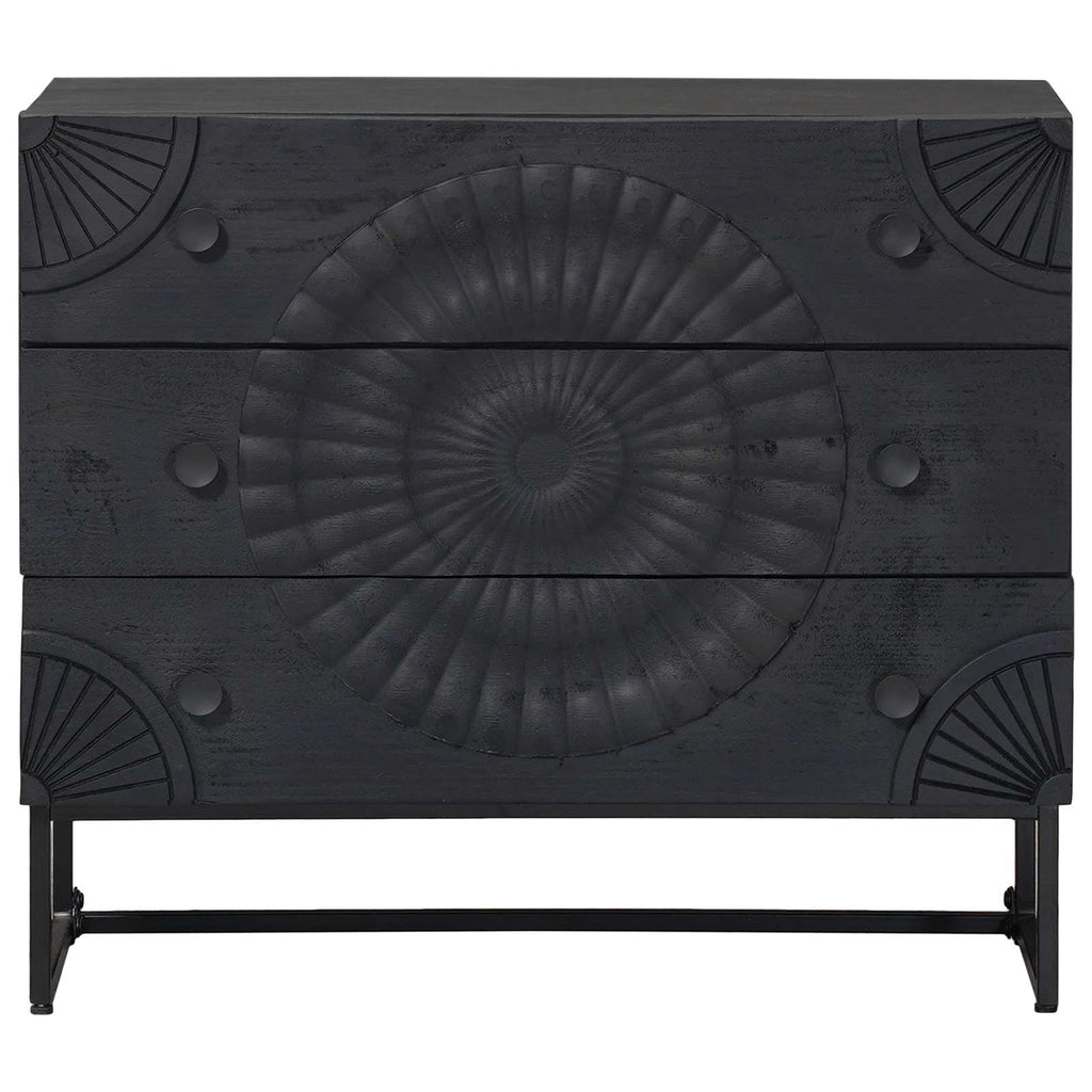 Cajonera con cajón Negro 75 x 30 x 65 cm