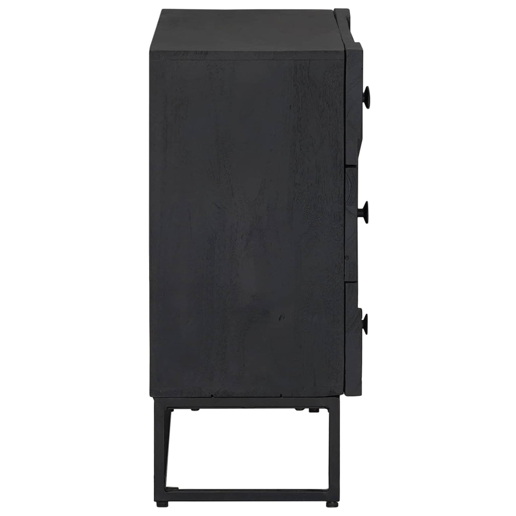 Cajonera con cajón Negro 75 x 30 x 65 cm