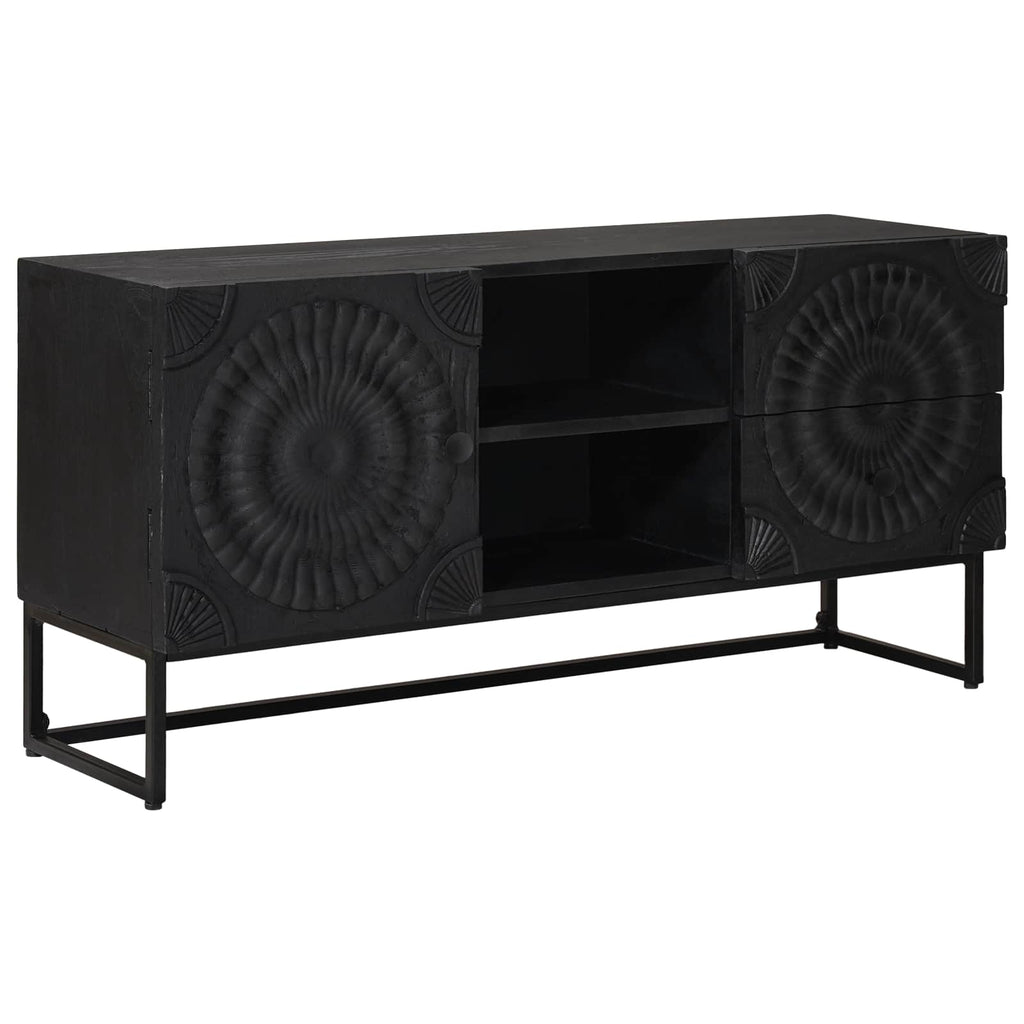 Mueble de TV con cajón con estante Negro 105 x 30 x 54 cm
