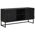 Mueble de TV con cajón con estante Negro 105 x 30 x 54 cm