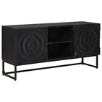 Mueble de TV con cajón con estante Negro 105 x 30 x 54 cm