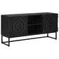 Mueble de TV con cajón con estante Negro 105 x 30 x 54 cm