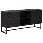 Mueble de TV con cajón con estante Negro 105 x 30 x 54 cm