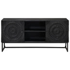 Mueble de TV con cajón con estante Negro 105 x 30 x 54 cm