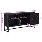 Mueble de TV con cajón con estante Negro 105 x 30 x 54 cm