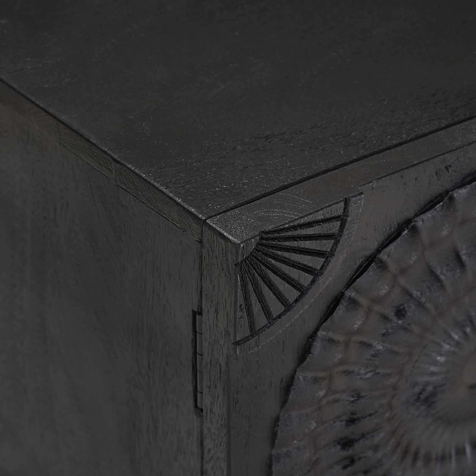 Mueble de TV con estante con puerta Negro 105 x 30 x 35 cm