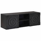 Mueble de TV con estante con puerta Negro 105 x 30 x 35 cm