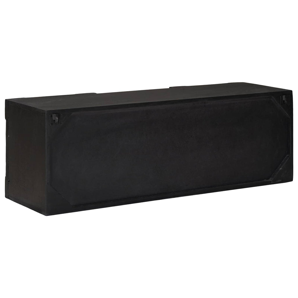 Mueble de TV con estante con puerta Negro 105 x 30 x 35 cm