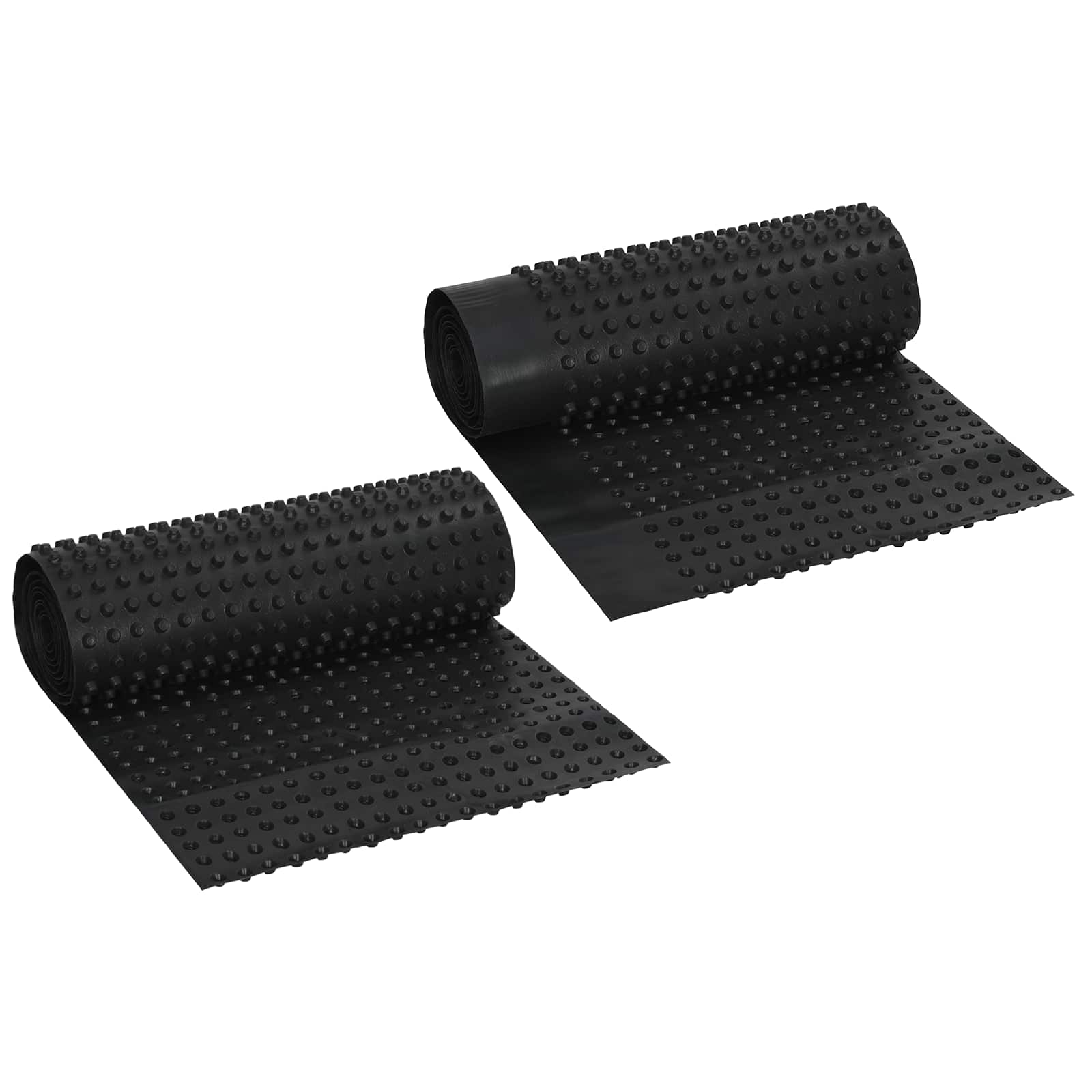 Hoja de Drenaje Acanalada 2 pcs Negro 0,5 x 20 m HDPE