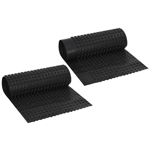 Hoja de Drenaje Acanalada 2 pcs Negro 0,5 x 20 m HDPE