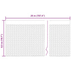 Hoja de Drenaje Acanalada 2 pcs Negro 0,5 x 20 m HDPE