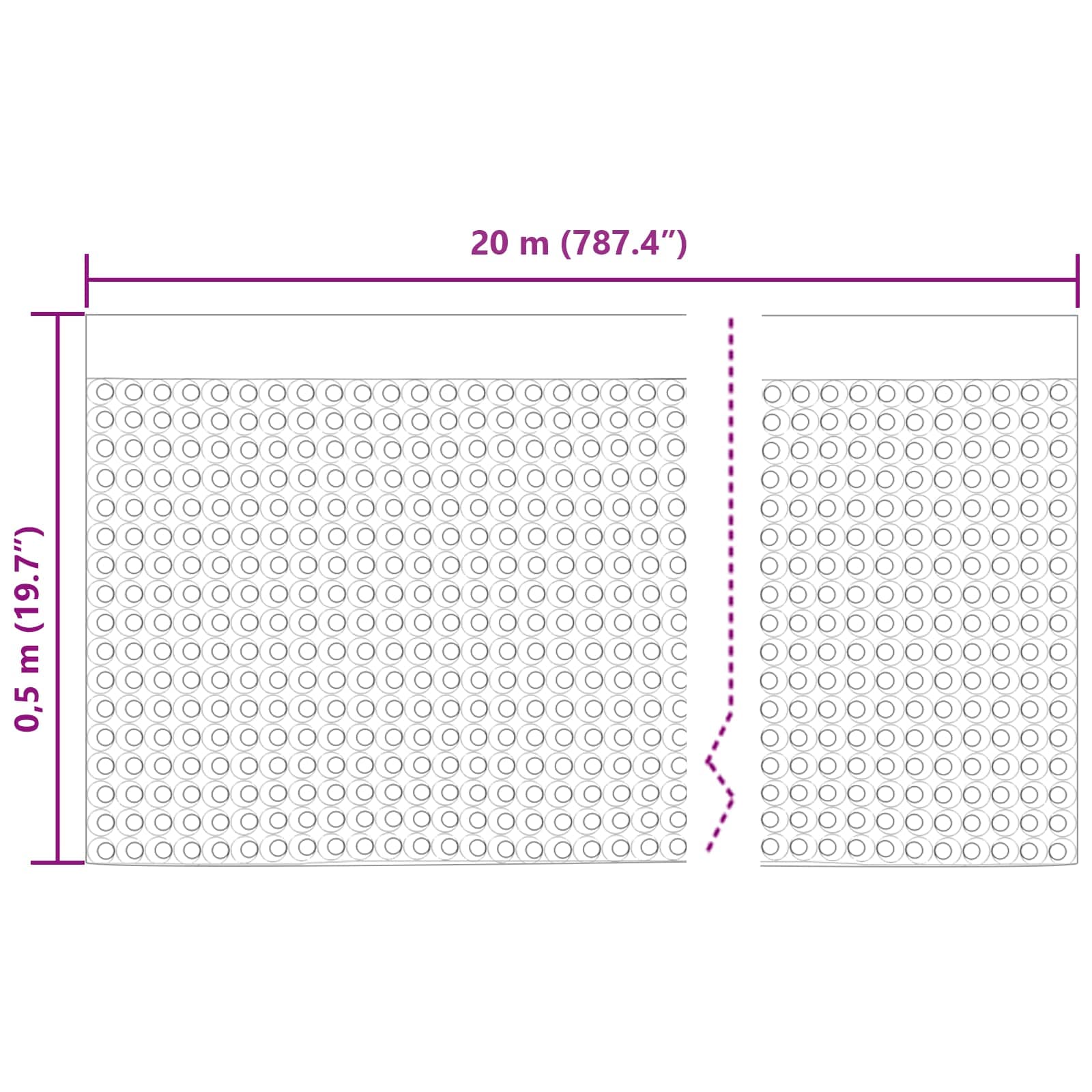 Hoja de Drenaje Acanalada 2 pcs Negro 0,5 x 20 m HDPE