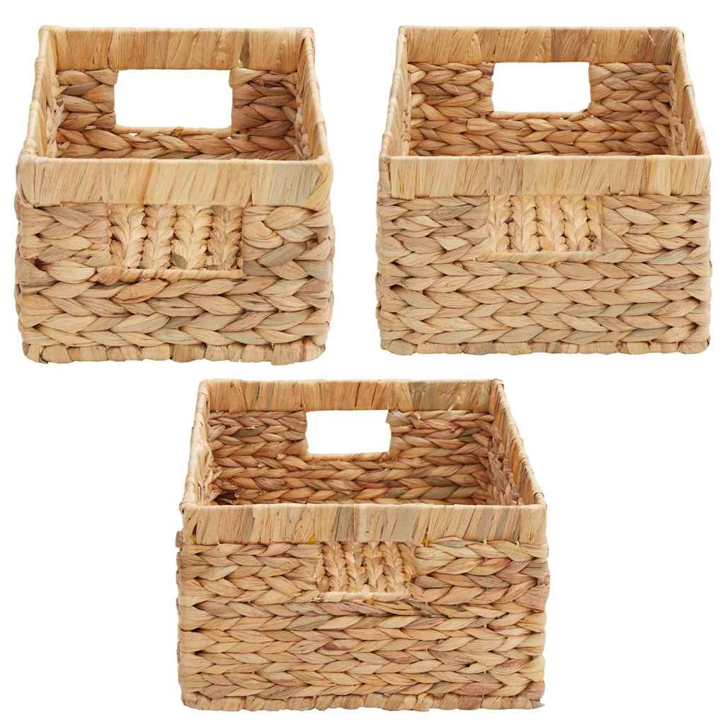 Cestas de Almacenamiento 3 pcs Natural Jacinto de agua