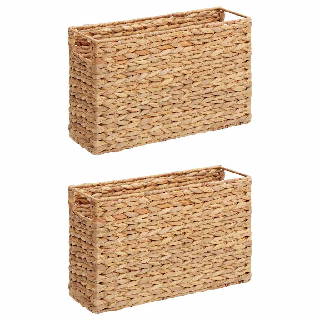 Cestas de Revistas 2 pcs Natural 39 x 14 x 25 cm
