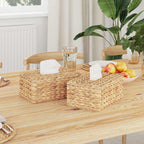 Fundas para Cajas de Tejido 2 pcs Jacinto de agua Natural