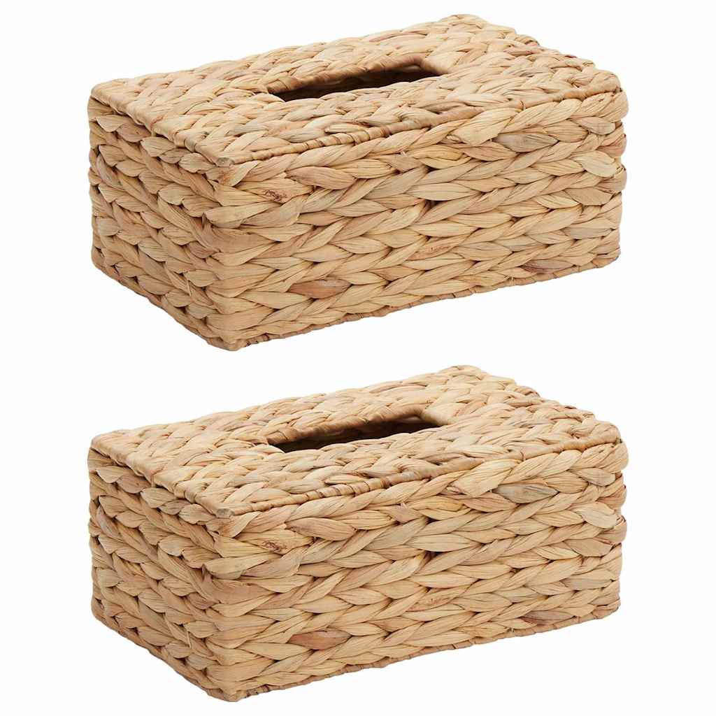Fundas para Cajas de Tejido 2 pcs Jacinto de agua Natural