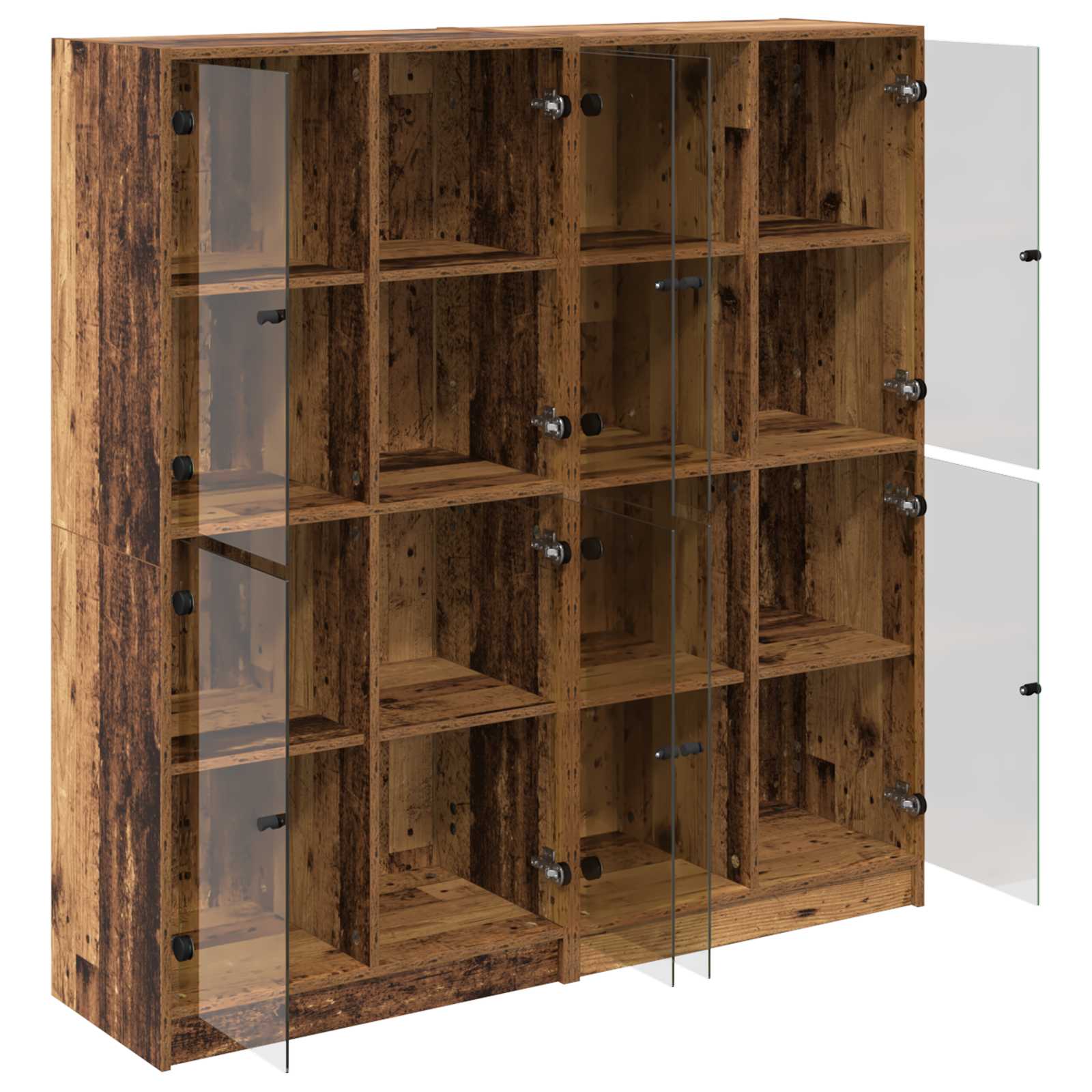 Alacena 2 pcs Madera Vieja 68 x 37 x 142 cm