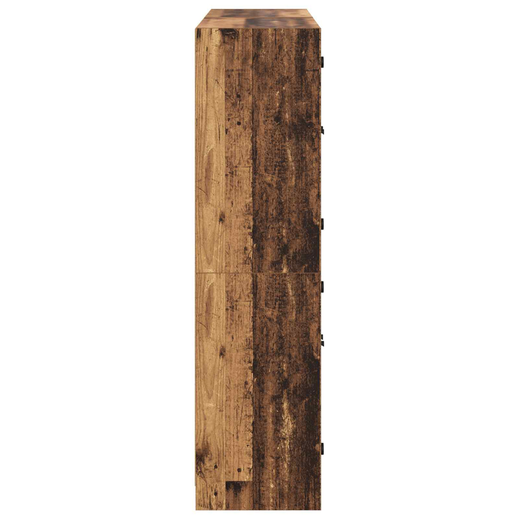 Alacena 2 pcs Madera Vieja 68 x 37 x 142 cm