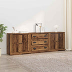 Tableros Lateral 3 pcs Madera envejecida 210 x 35,5 x 67,5 cm