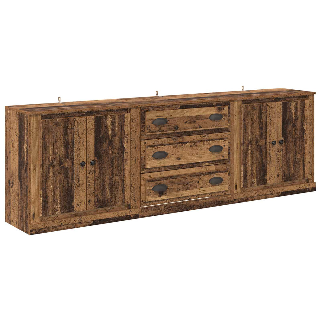 Tableros Lateral 3 pcs Madera envejecida 210 x 35,5 x 67,5 cm