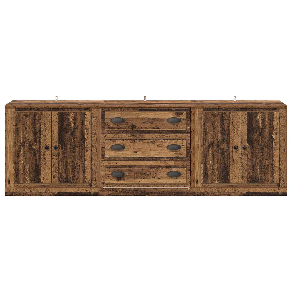Tableros Lateral 3 pcs Madera envejecida 210 x 35,5 x 67,5 cm