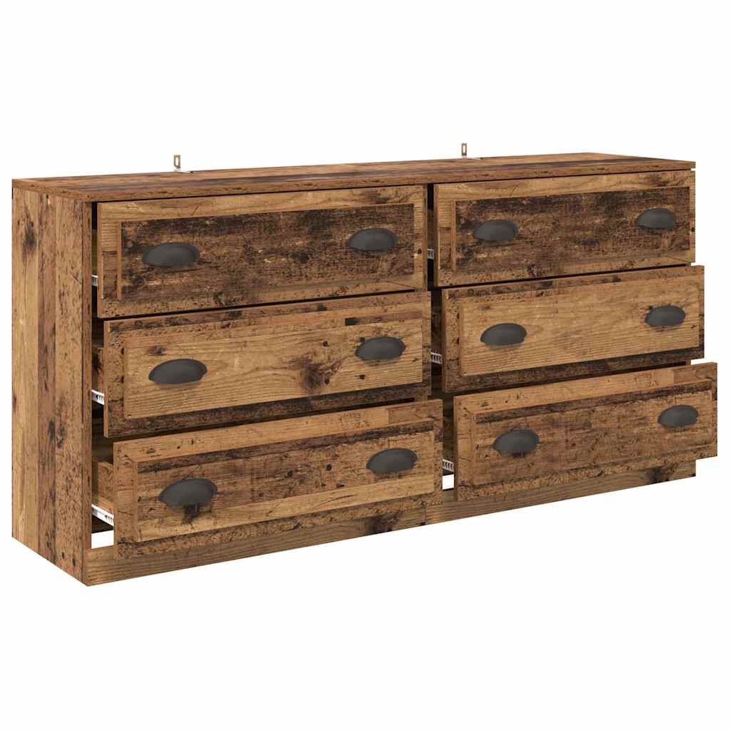 Tableros Lateral 2 pcs Madera Vieja 70 x 35,5 x 67,5 cm