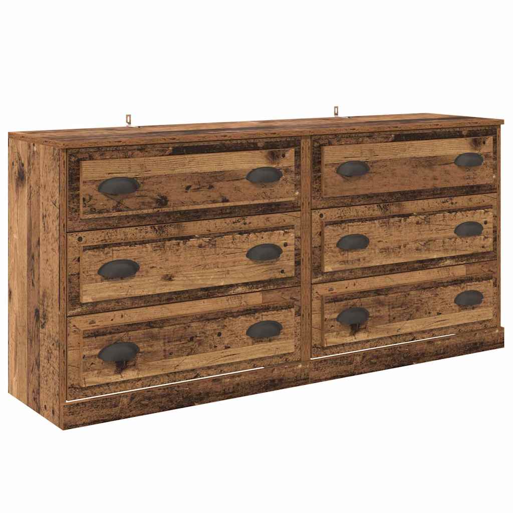 Tableros Lateral 2 pcs Madera Vieja 70 x 35,5 x 67,5 cm