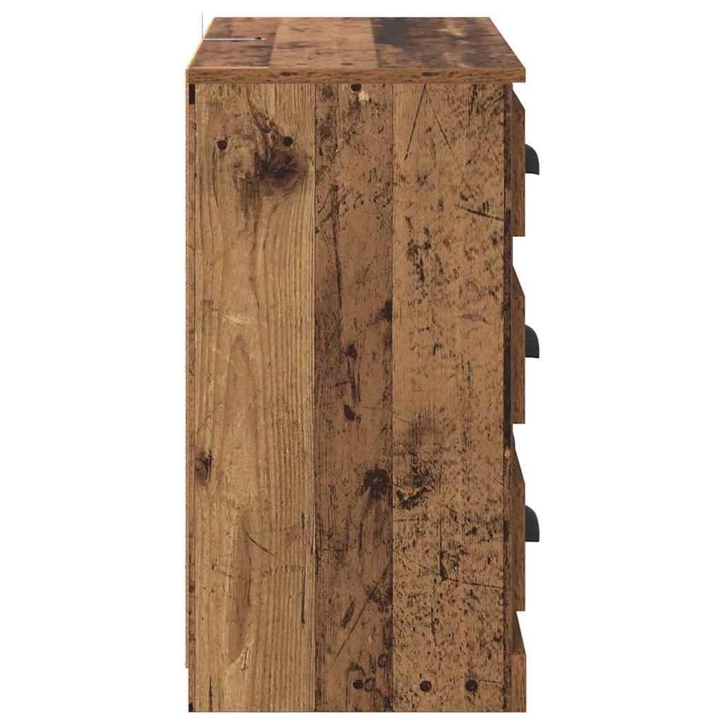 Tableros Lateral 2 pcs Madera Vieja 70 x 35,5 x 67,5 cm