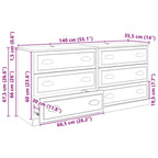 Tableros Lateral 2 pcs Madera Vieja 70 x 35,5 x 67,5 cm