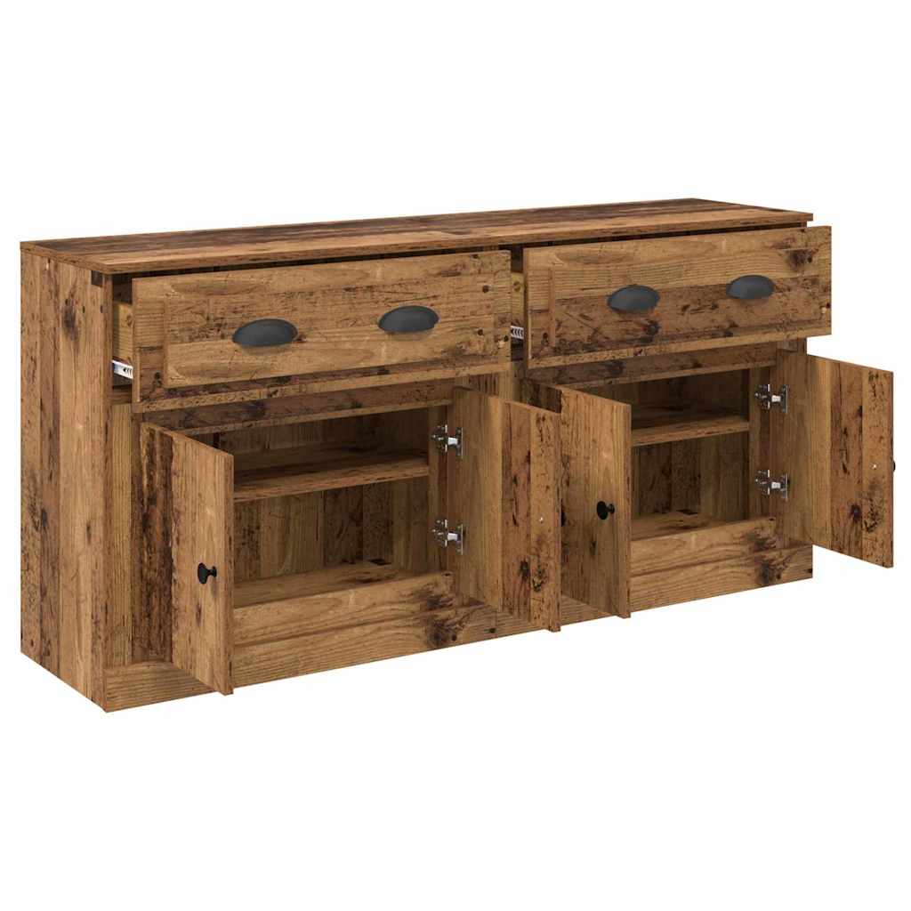 Tableros Lateral 2 pcs Madera Vieja 70 x 35,5 x 67,5 cm