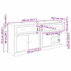 Tableros Lateral 2 pcs Madera Vieja 70 x 35,5 x 67,5 cm