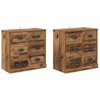 Tableros Lateral 2 pcs Madera Vieja 70 x 35,5 x 67,5 cm