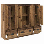 Aparador alto 3 pcs Madera envejecida Madera de ingeniería