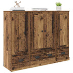 Aparador alto 3 pcs Madera envejecida Madera de ingeniería