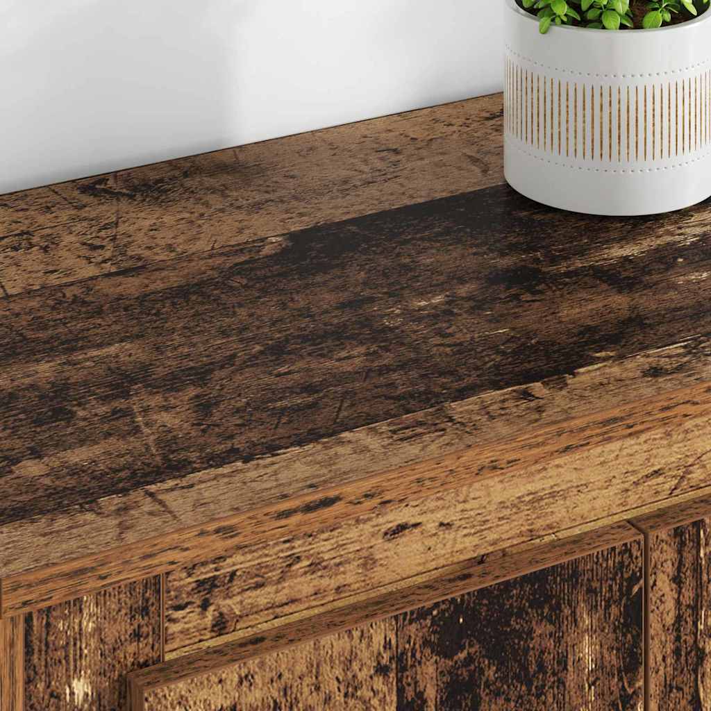 Aparador alto 3 pcs Madera envejecida Madera de ingeniería