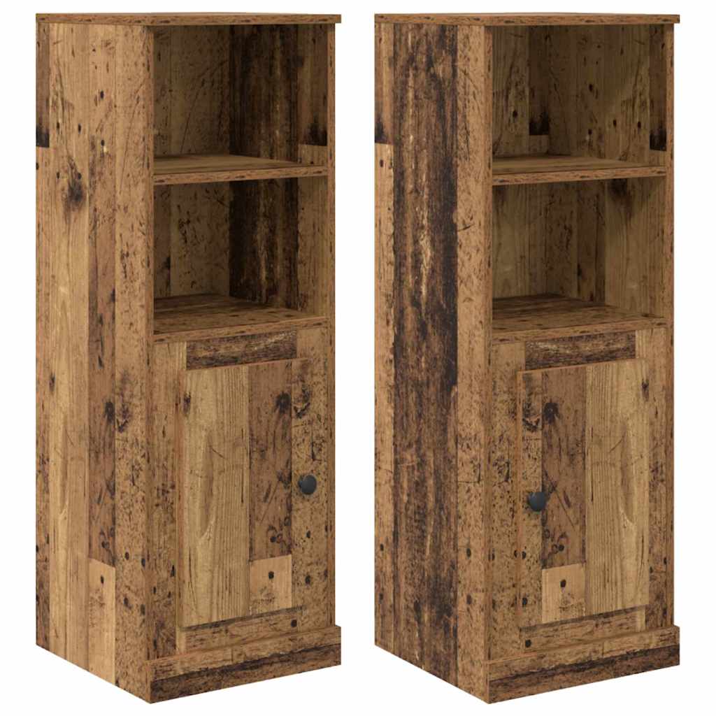 Aparador alto 3 pcs Madera envejecida Madera de ingeniería