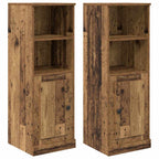 Aparador alto 3 pcs Madera envejecida Madera de ingeniería