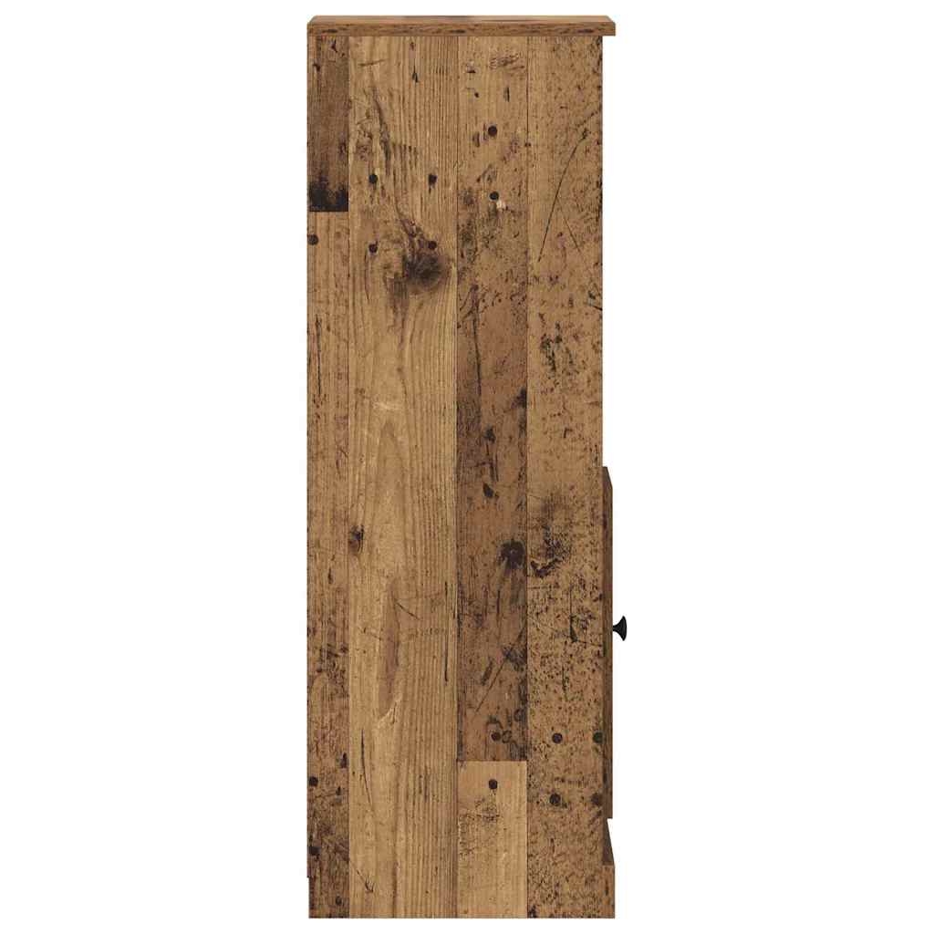 Aparador alto 3 pcs Madera envejecida Madera de ingeniería