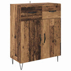 Aparador alto con cajón Madera envejecida 69,5 x 34 x 90 cm